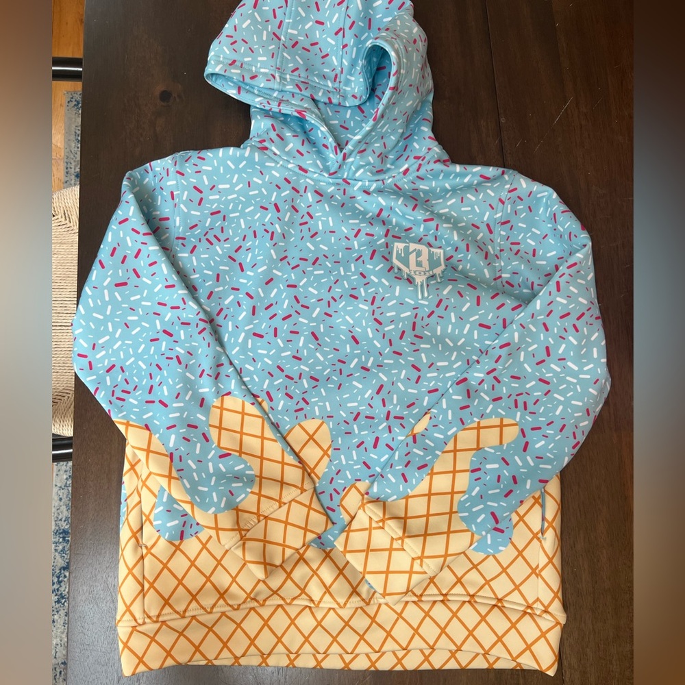 Baseball Lifestyle 101 Ice Cream Hoodie Youth Large
